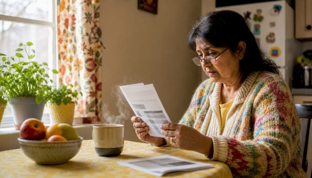 Homeowner reviewing home service provider options